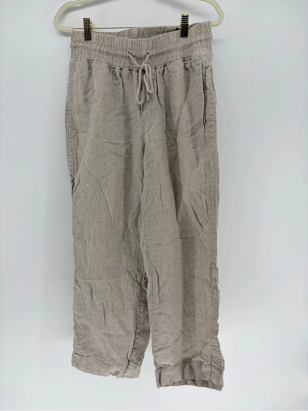 Quince 100% European Linen Wide Leg Pants Flax Small